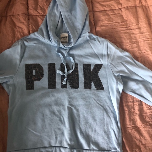 PINK light blue hoodie - Picture 3 of 3
